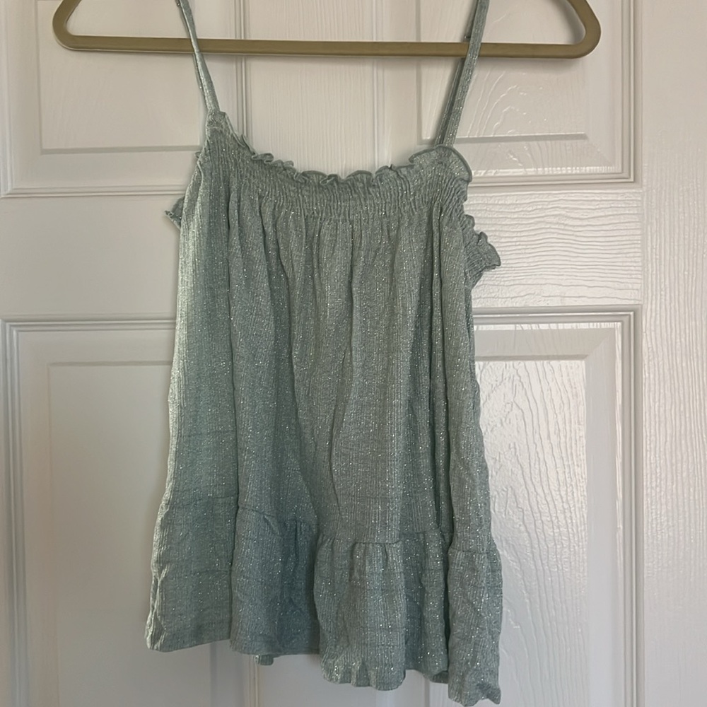 Sparkly Light Blue Cami Tank